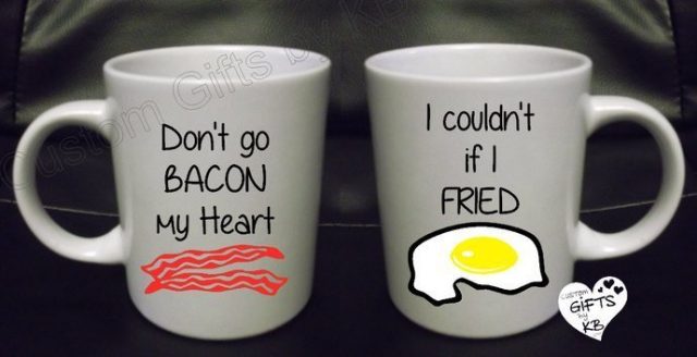 Don't go breaking my heart mug set