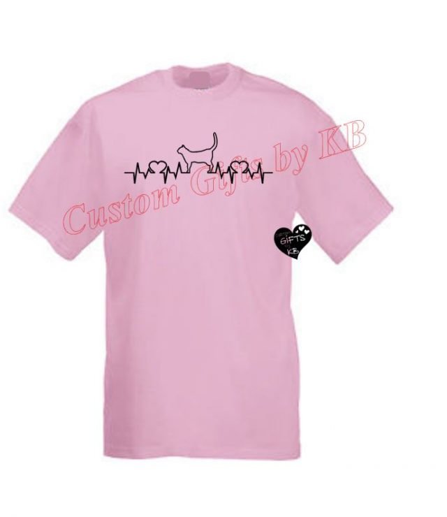 Cat heartbeat lover t shirt - Image 5