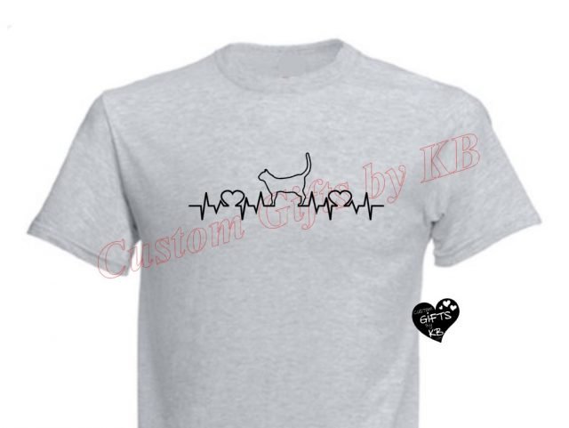 Cat heartbeat lover t shirt