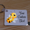 Custom Bee Key Chain with your custom text - Image 2