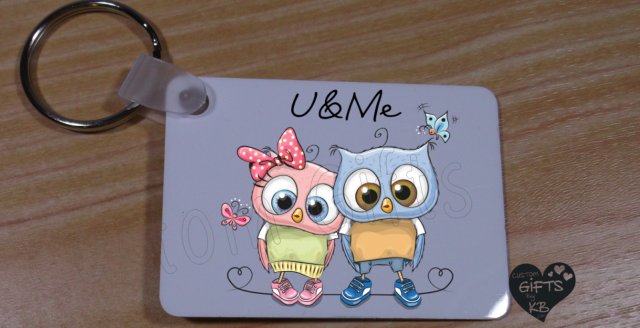 U and Me Owl Couple key chain