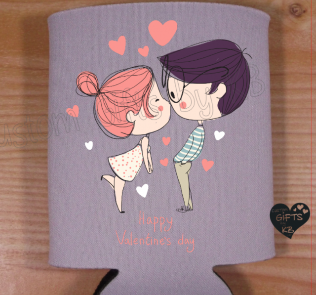 Couples Can Coozie Happy Valentines Day