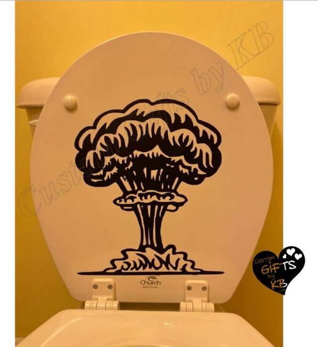 Nuclear Bomb Toilet Lid Decal