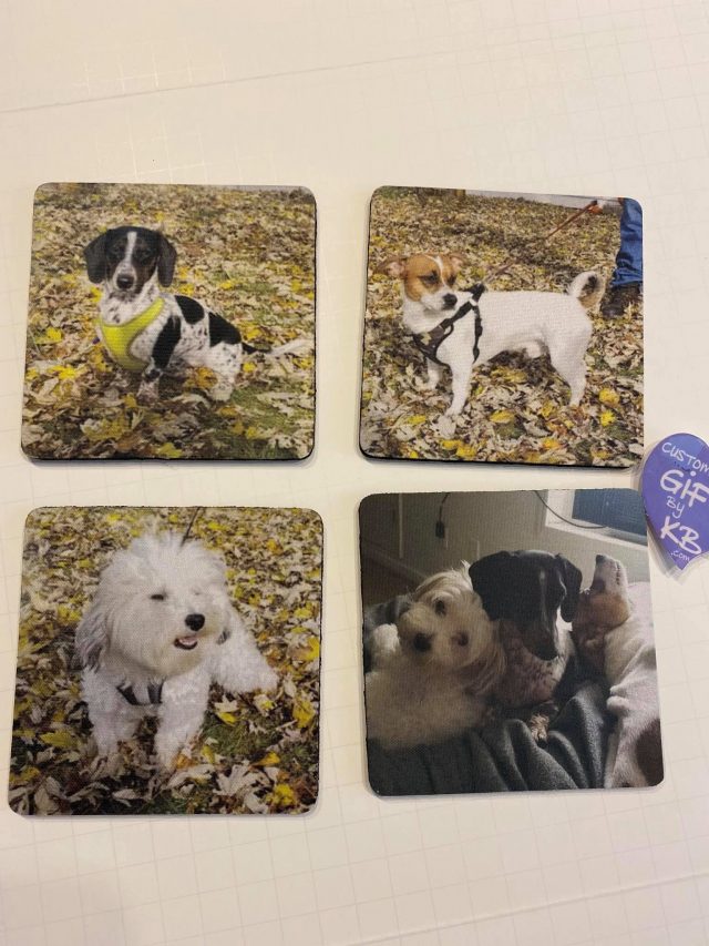 Personalized Photo Coasters set of 4