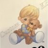 Precious Moments baby boy with teddy bear Clear Waterslide - Image 2