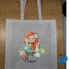 Red Head Girl with Bunnies Custom Tote Bag - Image 3