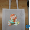 Red Head Girl with Bunnies Custom Tote Bag - Image 2