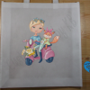 Pink Mopad Girl with Fox custom tote bag - Image 3