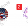 2" Round Bottoms for Tumblers - American Flag with Roses - Its All Messy WaterSlide - Image 3