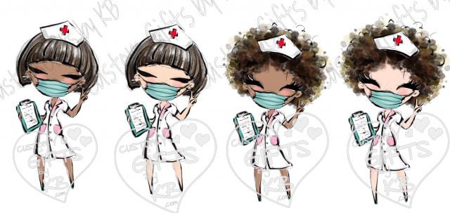 Brown Haired Medic Working and Staying Safe Digital Download