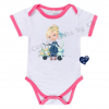 Blonde Girl with Blue Bunny and yellow flowers baby onesie - Image 3