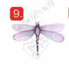 Water Color Violet Butterflies - WaterColored Violet Dragon Fly WaterSlide - Image 4