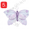 Water Color Violet Butterflies - WaterColored Violet Dragon Fly WaterSlide - Image 5