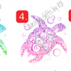 Ombre Sea Turtle Sticker or Water Slide - Image 2