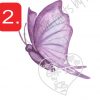 Water Color Violet Butterflies - WaterColored Violet Dragon Fly WaterSlide - Image 3