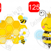 Honey Bee with Honey Waterslide ~ Honey Comb with Bees water slide or sticker - Image 7