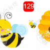 Honey Bee with Honey Waterslide ~ Honey Comb with Bees water slide or sticker - Image 5