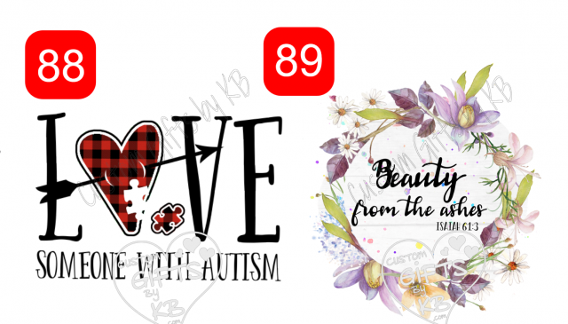 Love Someone with Autism waterslide ~ Beauty from the Ashes Wreath Water Slide