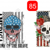 Skull head America Home of the Brave with Flag WaterSlide ~ Flag with Skull Water Slide - Image 7