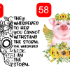 Withstand the storm Skull Water Slide ~ Sunflower Pig Sticker - Image 5