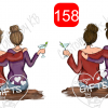 Custom Best Friends drinking Martini Water Slide or Sticker - Image 4