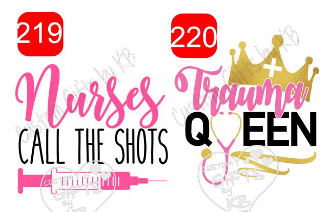 Nurses Call the Shots WaterSlide or Sticker~ Trauma Queen Decal