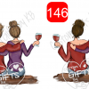 Custom Best Friends drinking Wine Water Slide or Sticker - Image 3