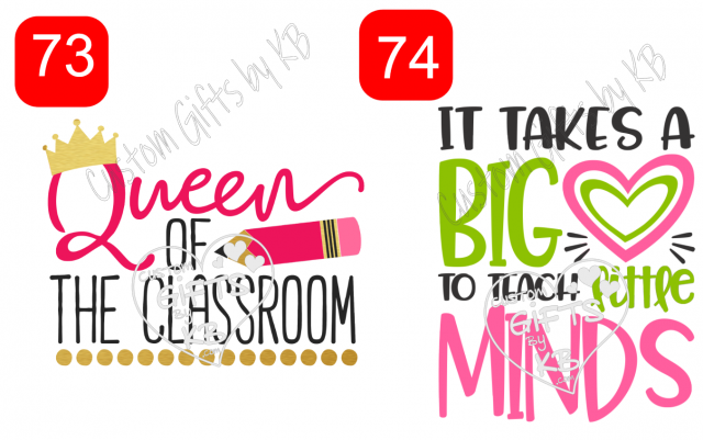 Queen of the Classroom Water slide ~ It Takes a Big Heart to Teach little Minds Waterslide