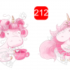 Pink Unicorn drinking her Coffee Waterslide ~ Dancing Pink Unicorn WaterSlide or Sticker Design - Image 4