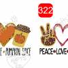 Peace Love Pumpkin spice ~ Peace Love and Pumpkins Sticker - Image 3