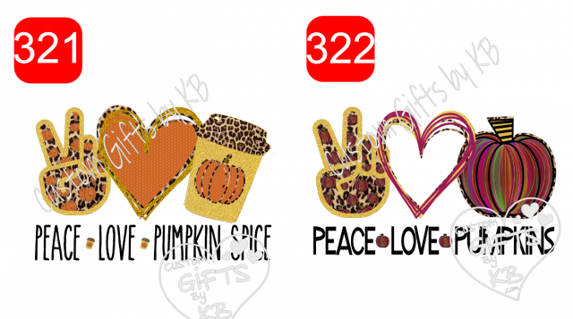 Peace Love Pumpkin spice ~ Peace Love and Pumpkins Sticker