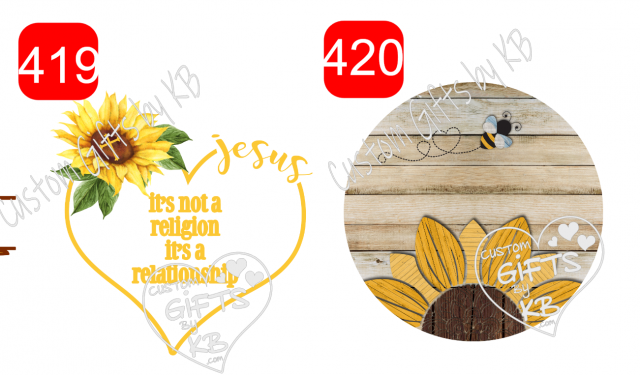 Jesus its not a Religion its a Relationship Sunflower Heart ~ Bee with Sunflower