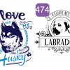 Assortment of I Love my Dog Designs - Image 19