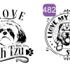 Assortment of I Love my Dog Designs - Image 23