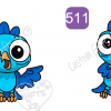 Cute Blue Macaw Bird Sticker ~ Cute Birds Designs - Image 7