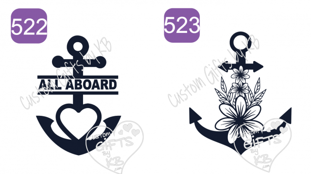 All Aboard Anchor ~ Flowery Anchor Design