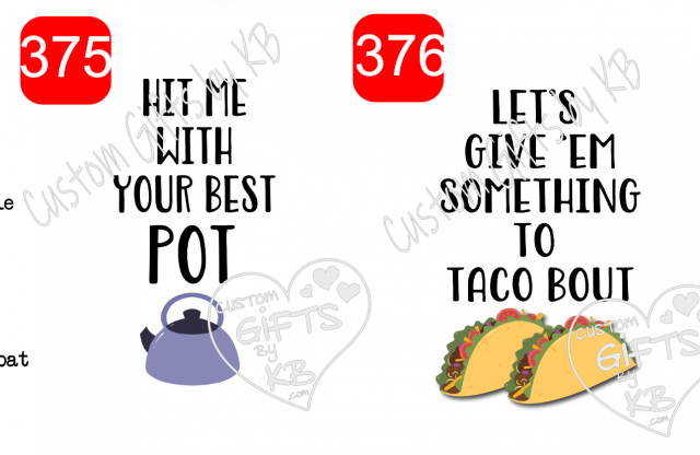 Hit me with your Best Pot Sticker or Water Slide ~ Let's gibe them Something to Taco Bout WaterSlide or Sticker