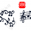 Swivel Music Notes Sticker ~ Music Note in Heart Water Slide or Sticker - Image 5