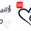 Swivel Music Notes Sticker ~ Music Note in Heart Water Slide or Sticker - Image 3