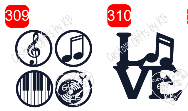 Music Buttons sticker or Waterslide ~ Love Music Decal Sticker