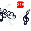 Infinity Music Forever Sticker or Waterslide ~Music Notes - Image 4