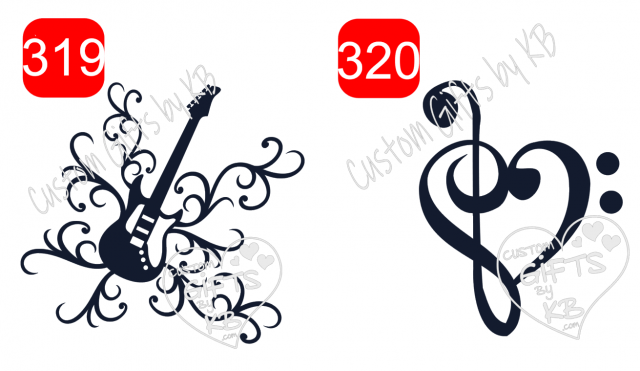 Base Music Sticker ~ Heart Music Note