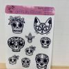 1" - 1'.5" Stickers ~ Love Mobile icons Sticker ~ Sugar Skull Sticker ~ Messy bun Skull ~ Love Notes planner Sticker - Image 3