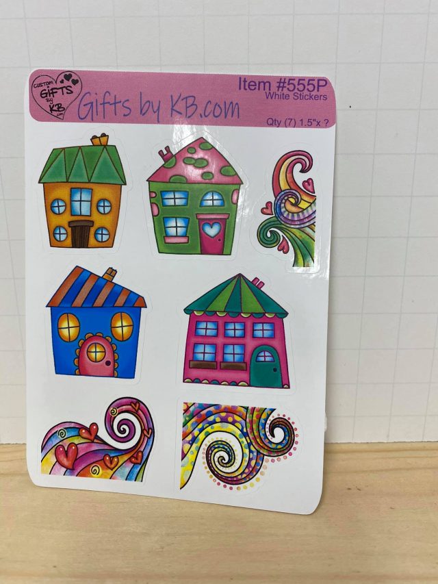 Doodle Cute Homes Stickers ~ Music Icon Sticker ~ Office Icon Stickers