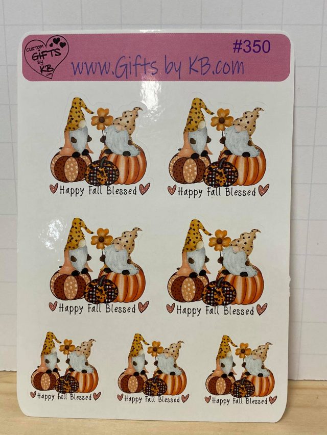 Gnome Happy Fall Blessed Sticker Planner Sheet