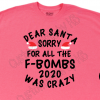 Dear Santa Sorry for ALL the F Bombs 2020 was Crazy Shirt - Image 2