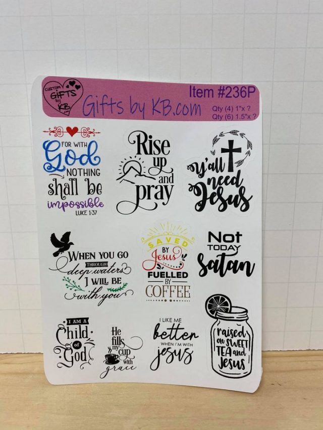 Christian Planner Sticker Sheet