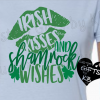 Irish Kisses and Shamrock Wishes T shirt - Image 2